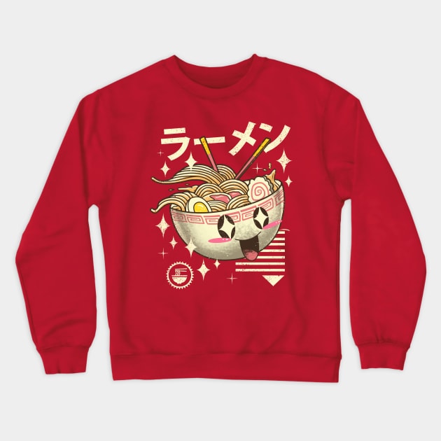 Kawaii Ramen Crewneck Sweatshirt by Vincent Trinidad Art